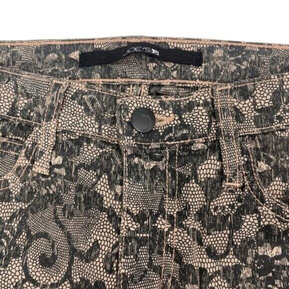 Joe's Jeans Womens Chantilly Mid Rise Lace Print Skinny Jean 26 Blush - Picture 7 of 11